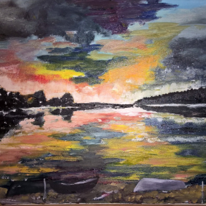Kesäyö Oinaalan rannassa 1